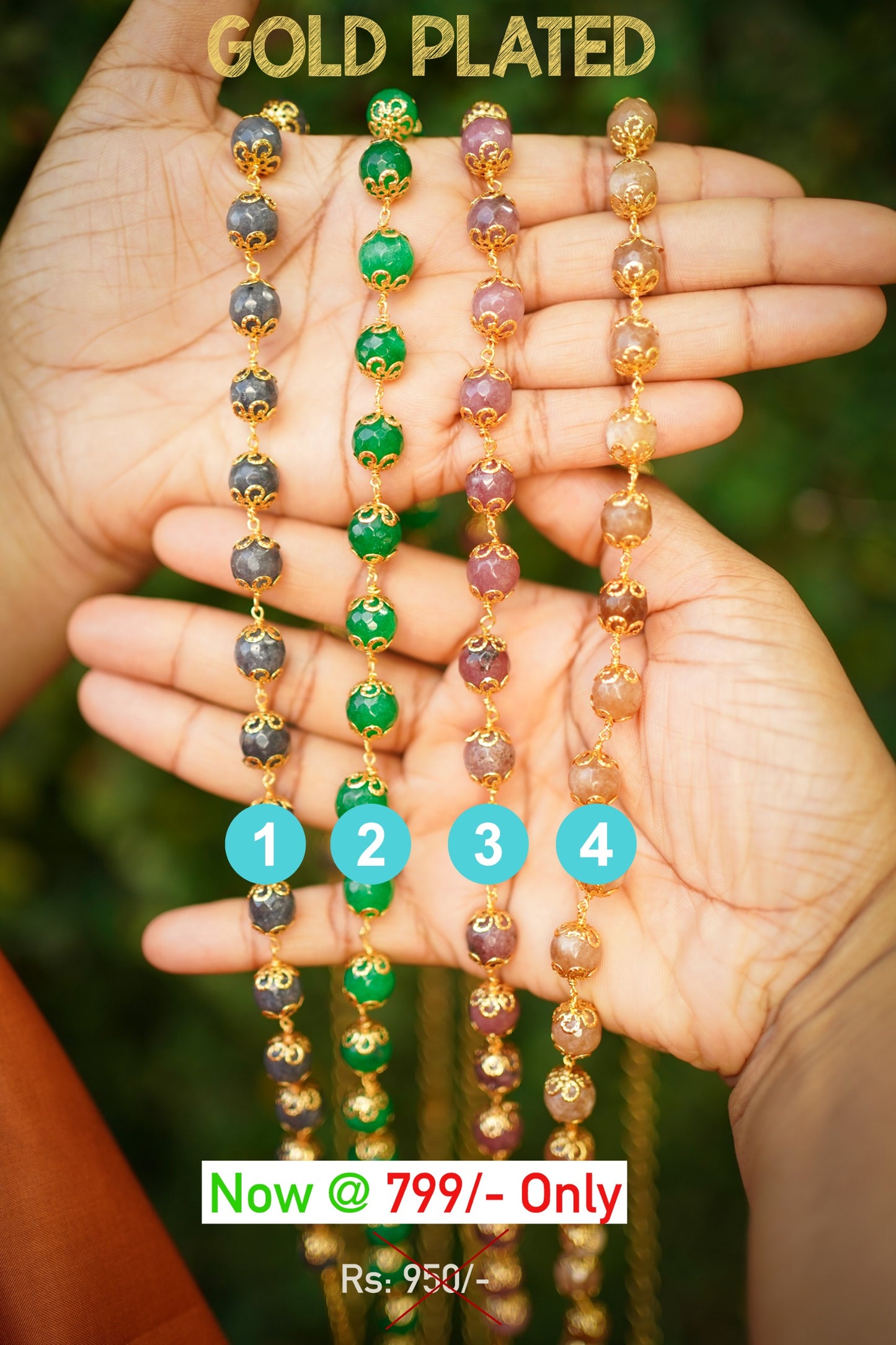Long Stone Beaded Shades Maala