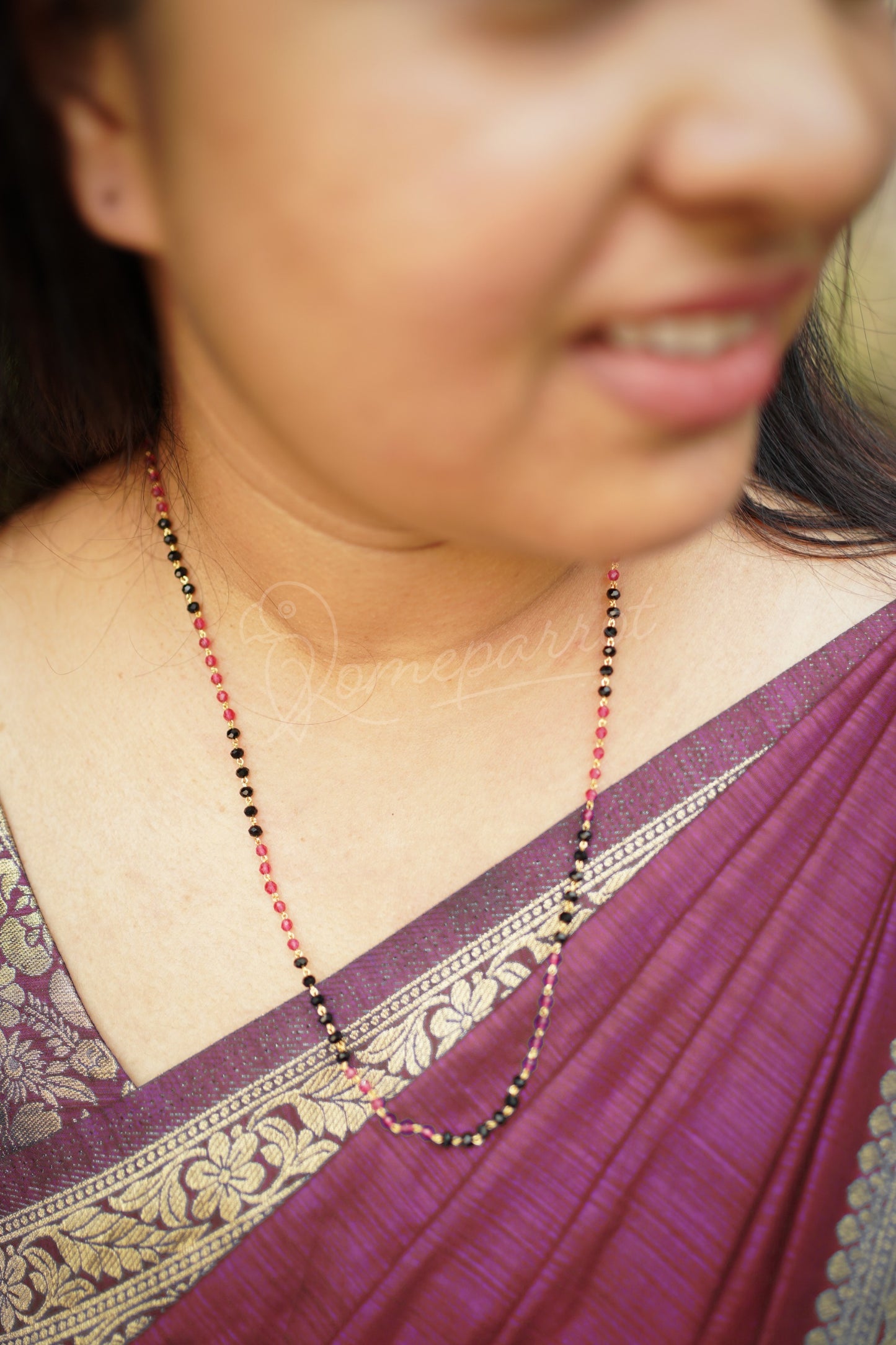 Multicolour beaded long chain