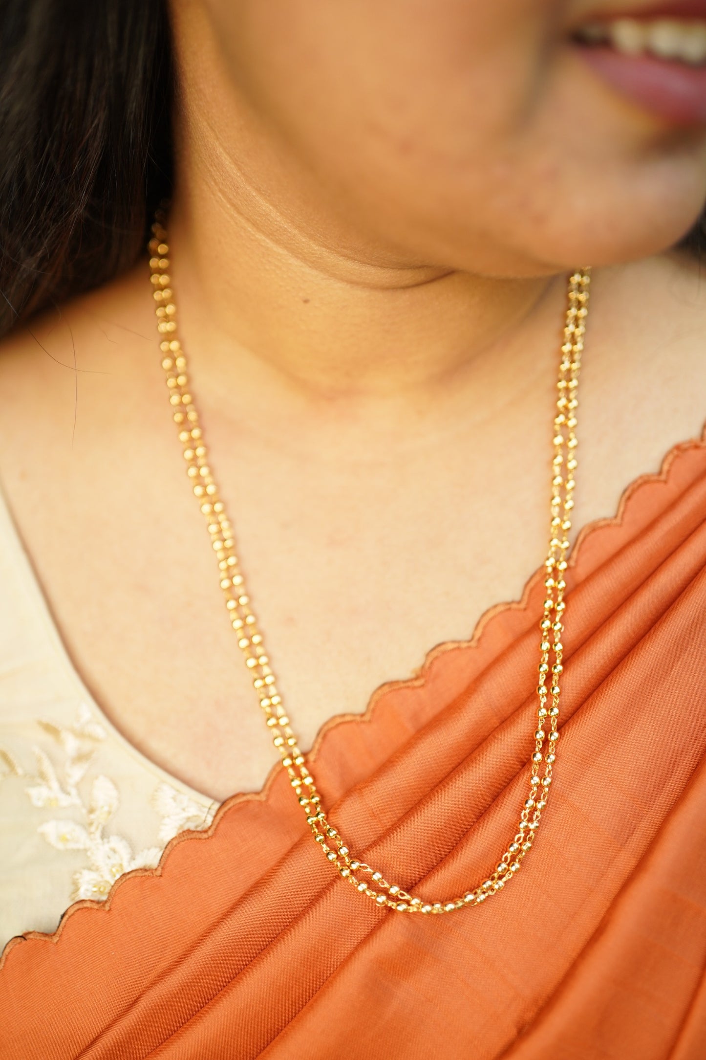 Double layer small manimala gold plated