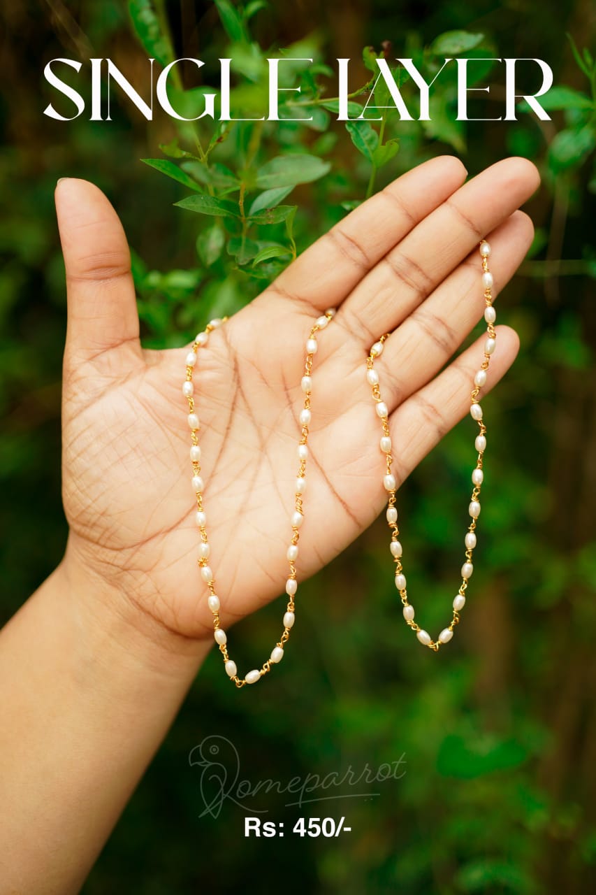 Single Layer White Pearl Chain