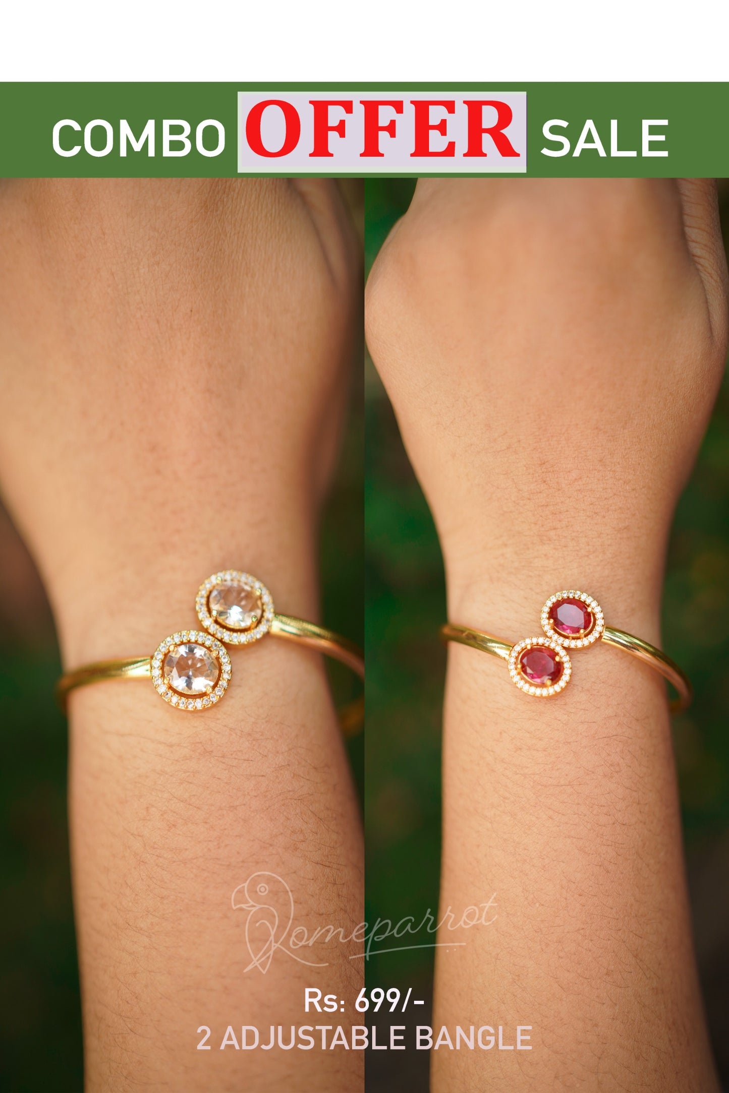 Free Size AD Bangles