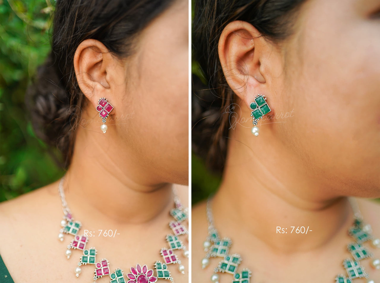 Oxidized Multi-Color Necklace