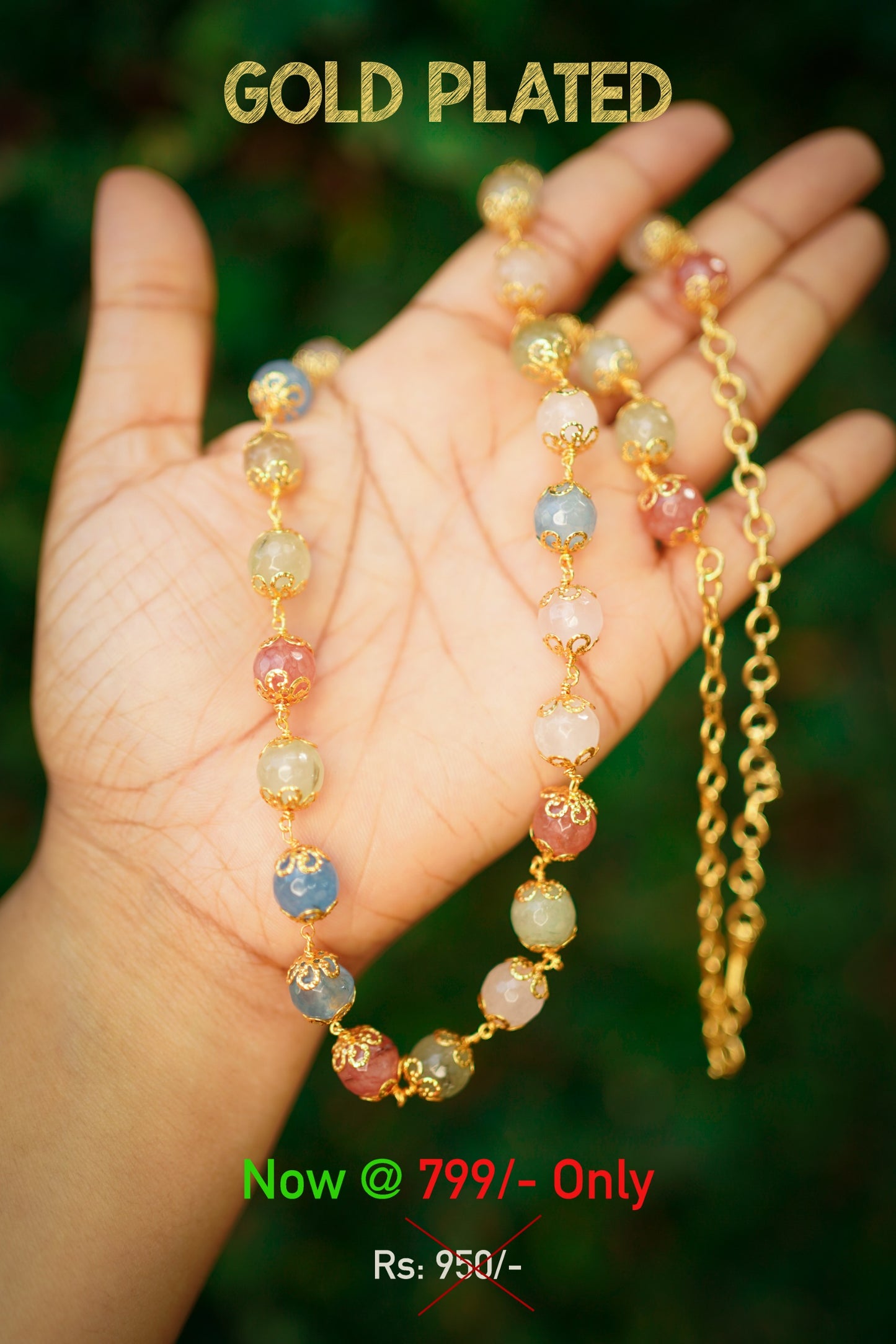 Long Stone Beaded Shades Maala
