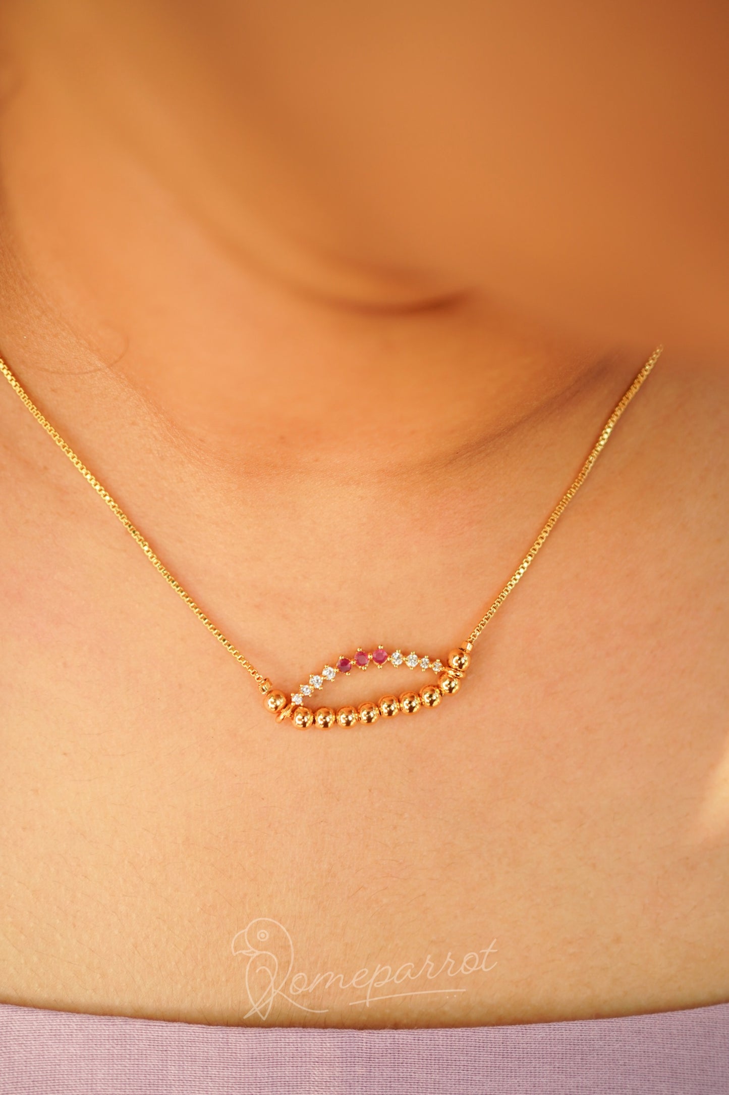 Simple Short Stone chain
