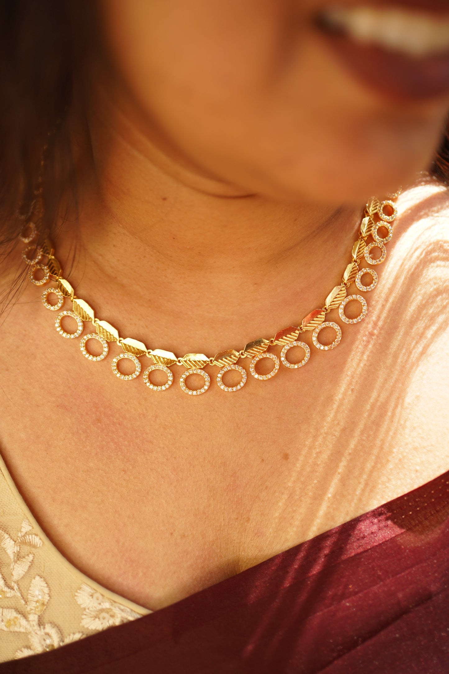 Gold plated simple necklace