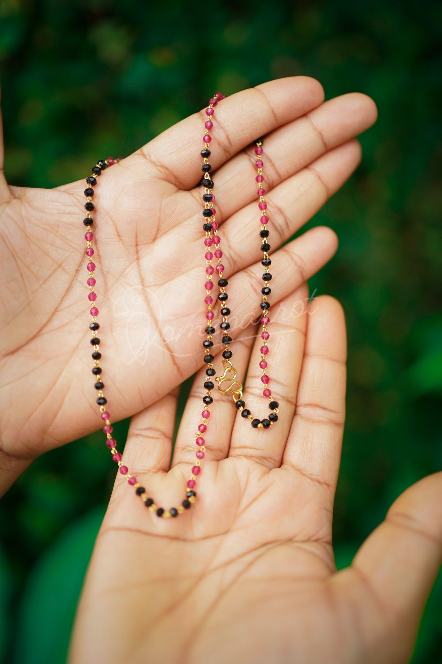 Multicolour beaded long chain