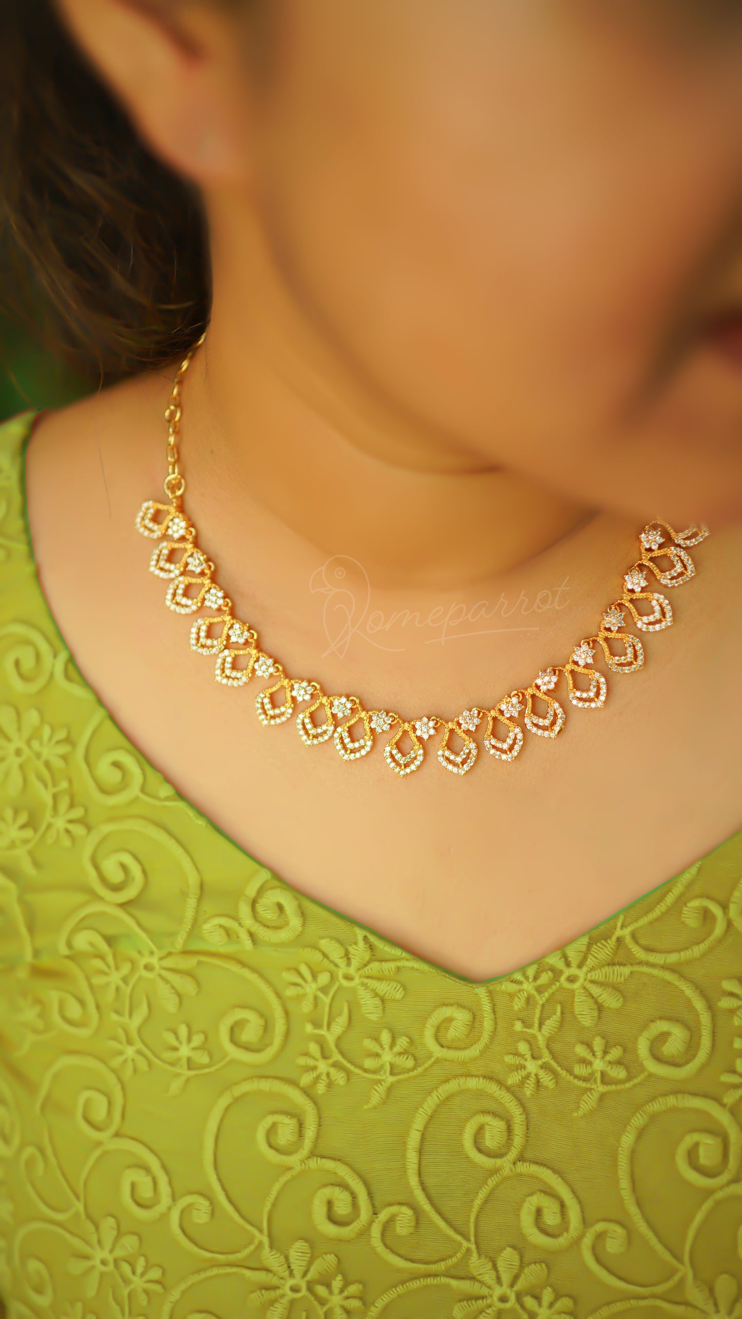 Gold Plated Short Necklace