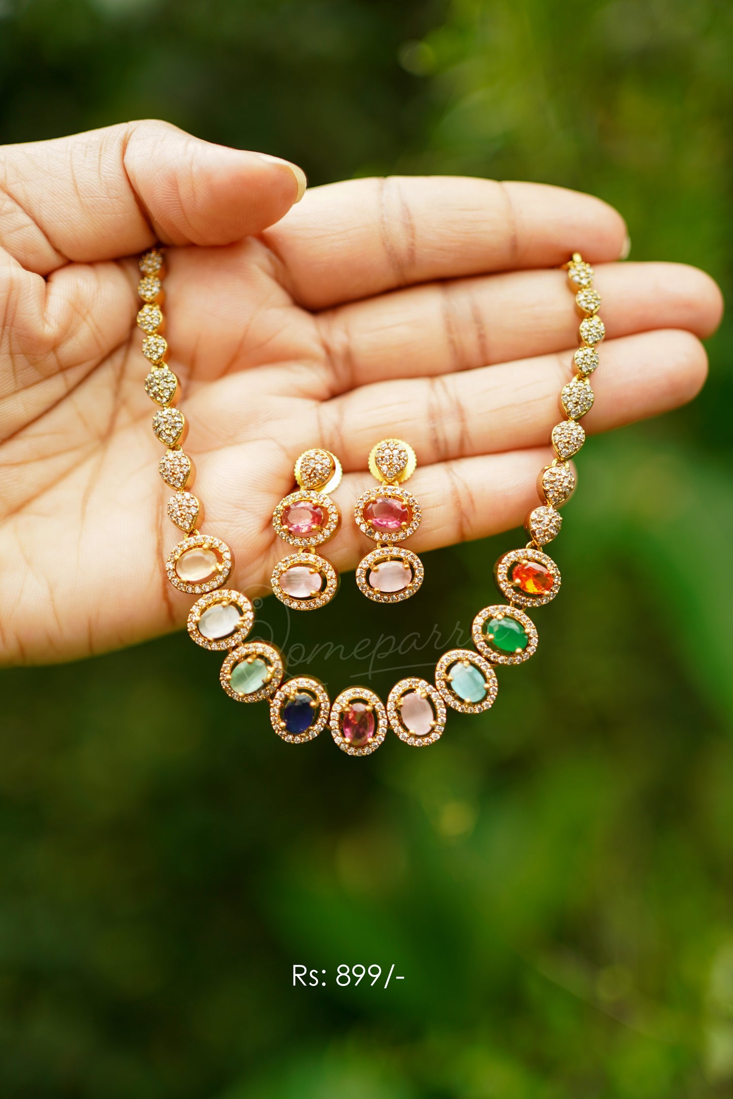 Multi- color matte finish choker set