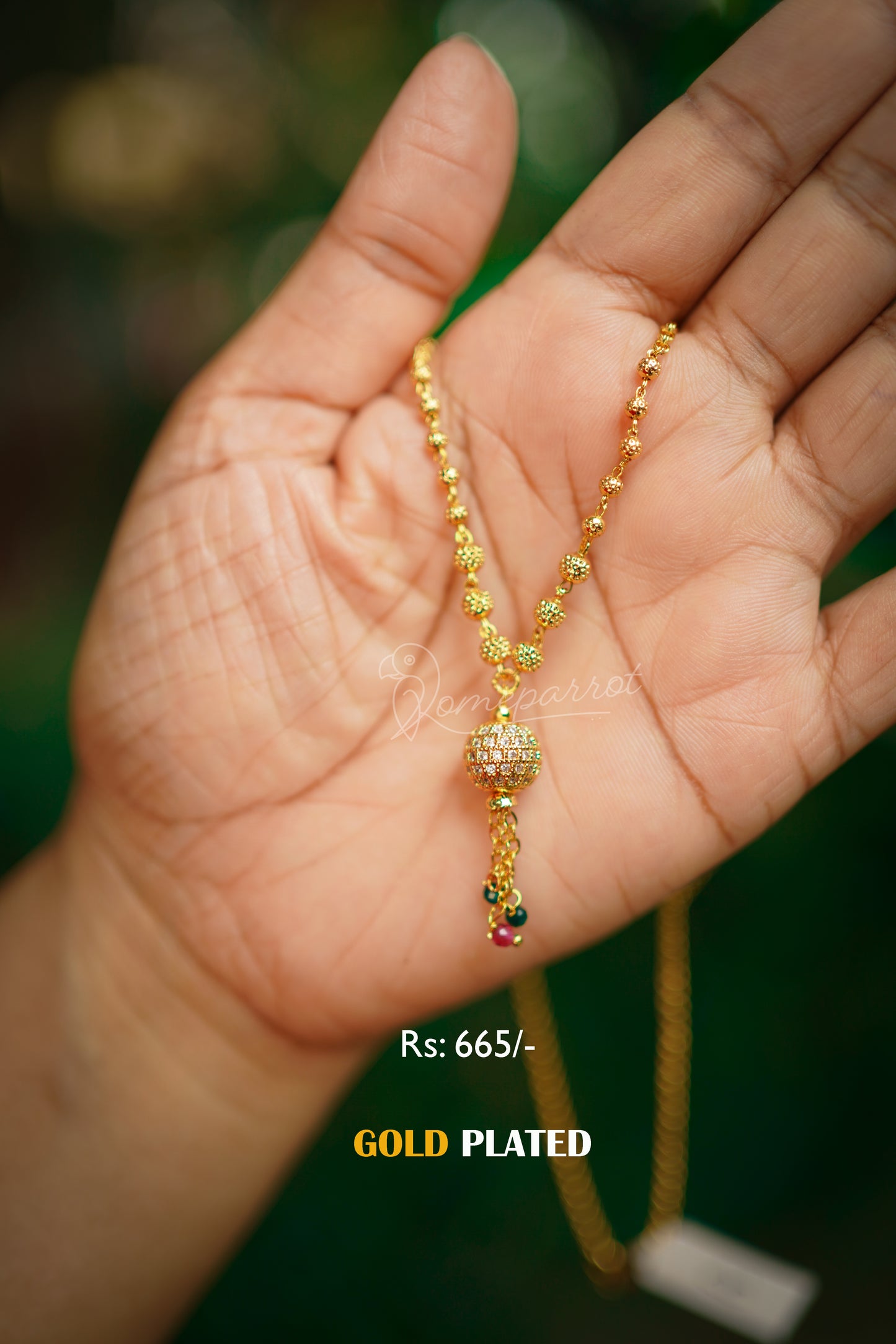 Short Gold Plated Necklace