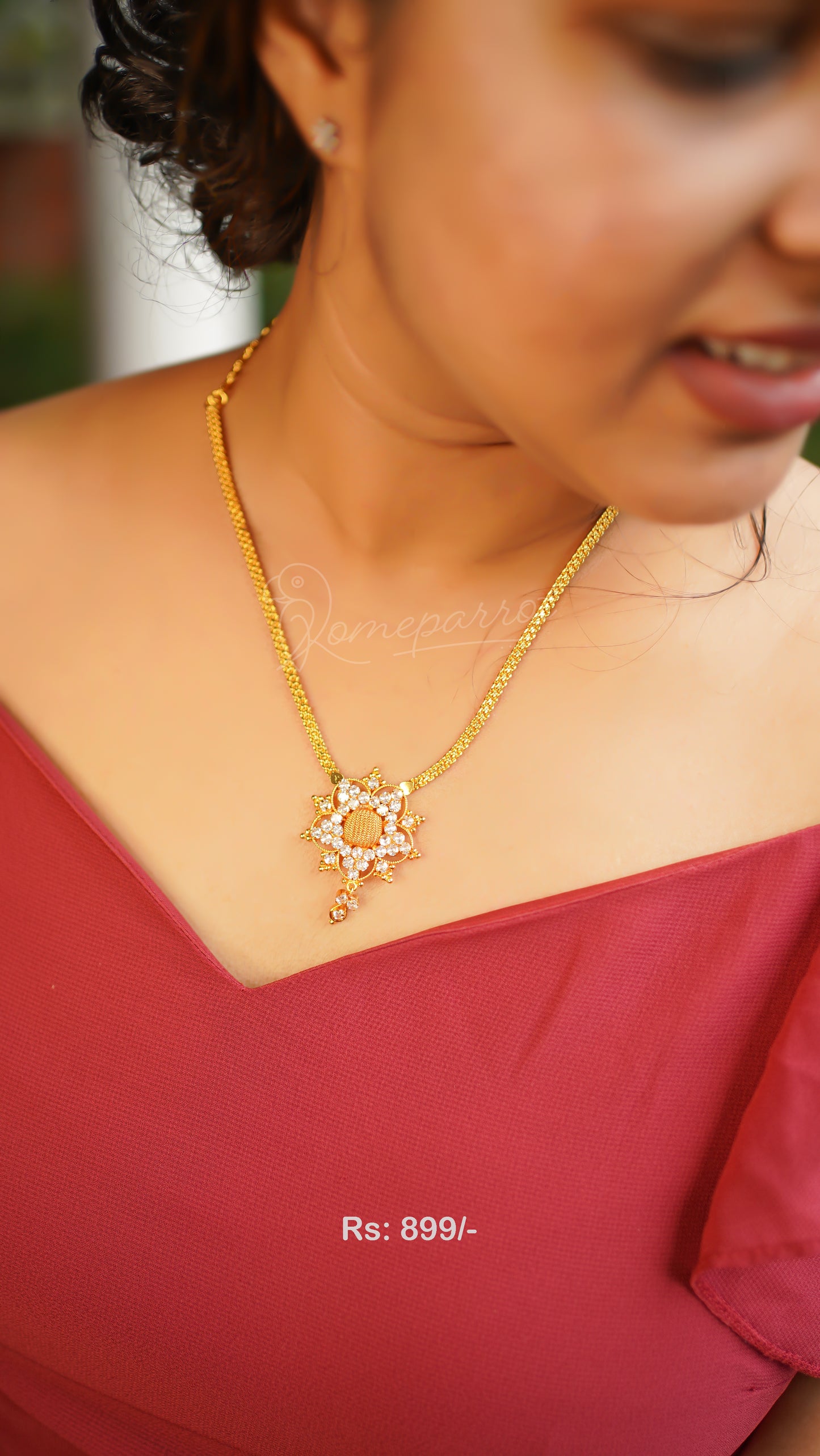Gold Plated Short Necklace