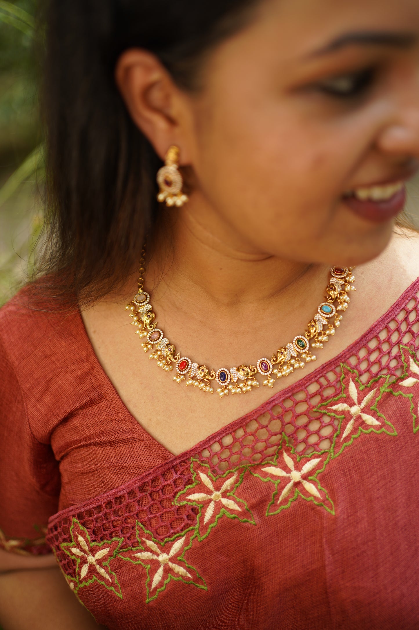 Multi color Necklace Set