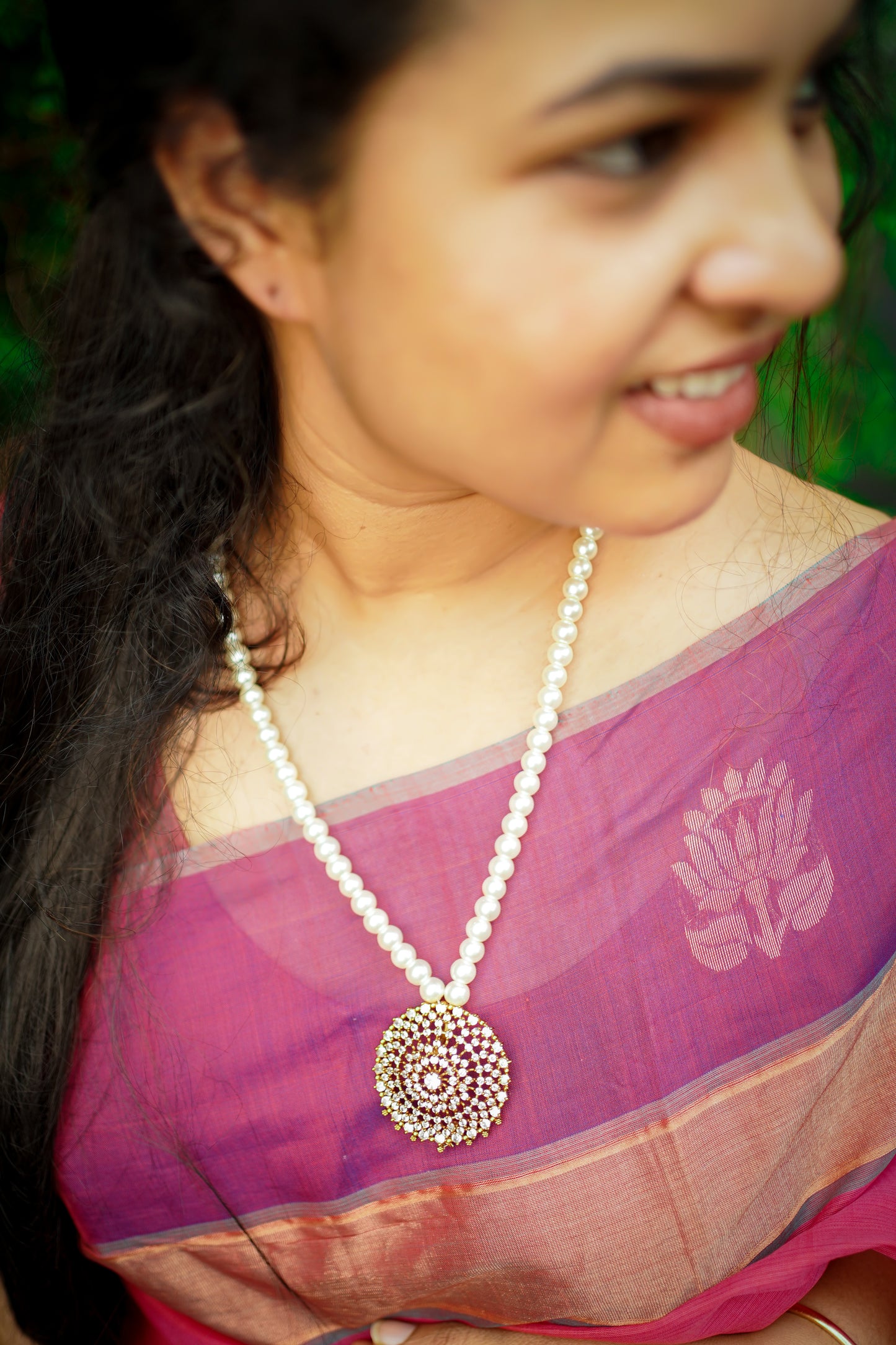 Pearl Pendent Necklace Set