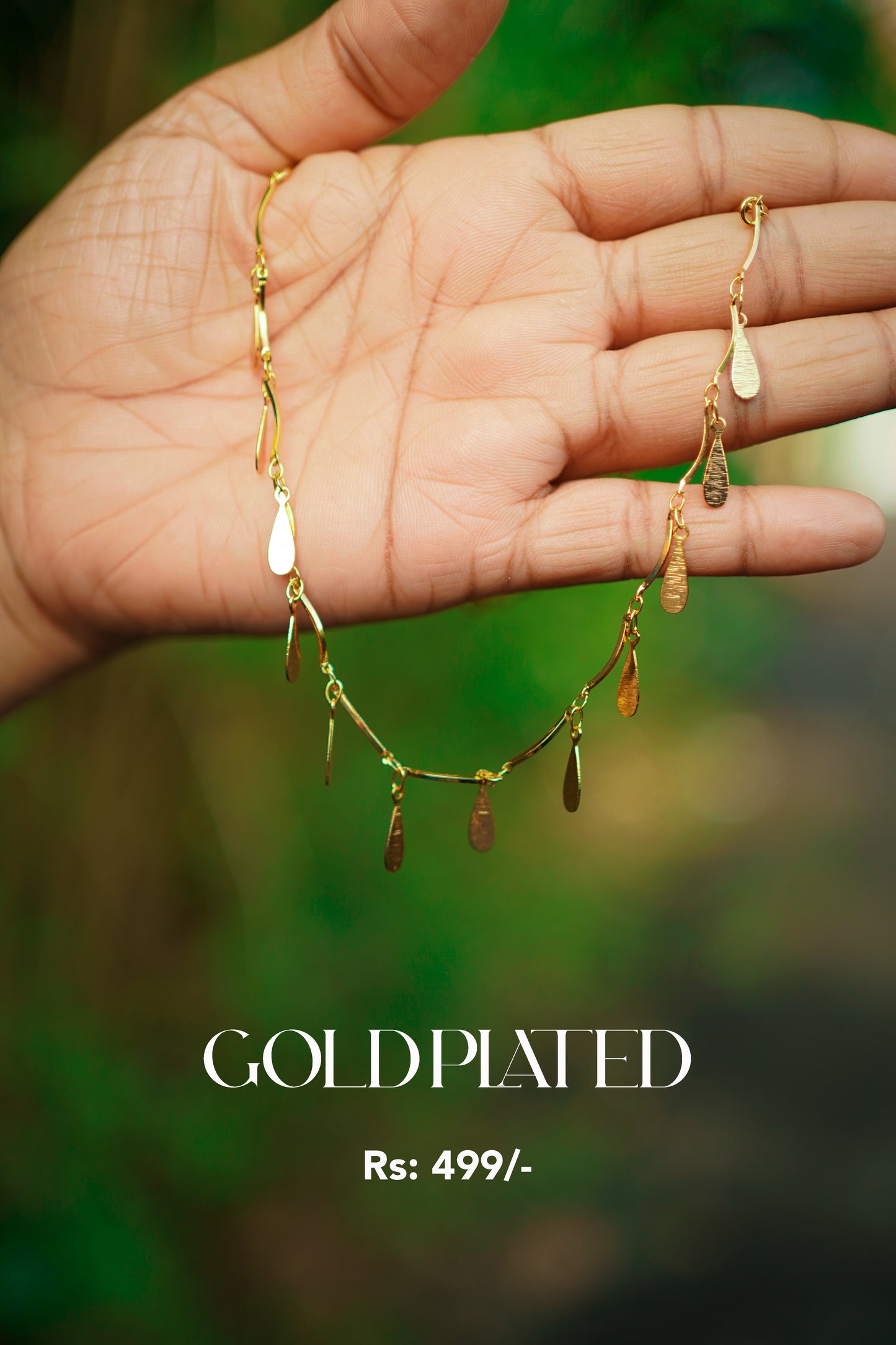 Stylish Gold Plated Simple Necklace