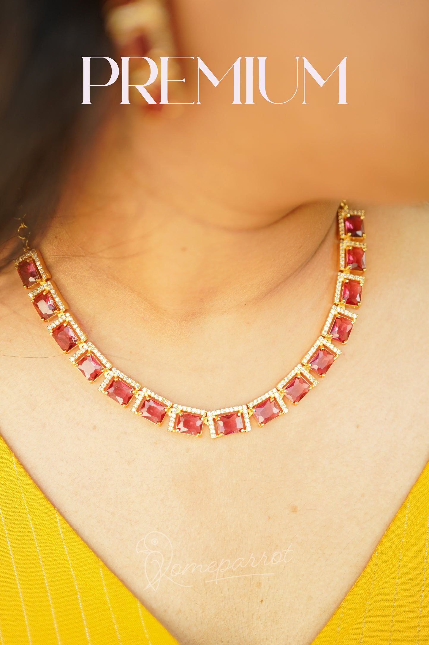 Premium Elegant AD Stone Necklace Set