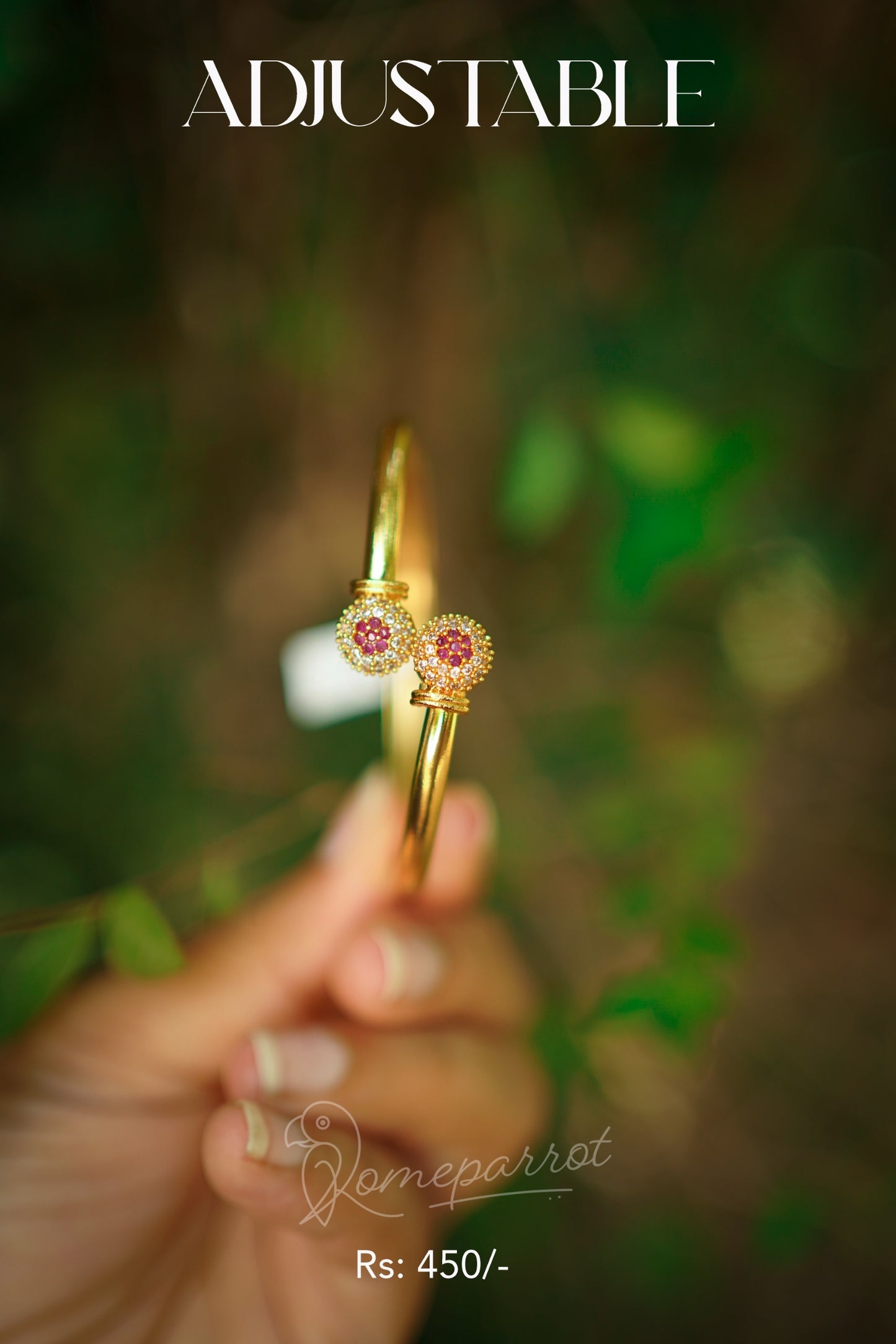 Free size gold plated bangle