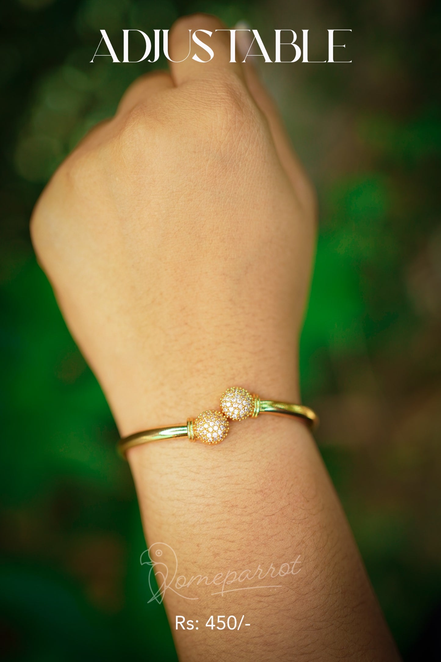 Free size gold plated bangle