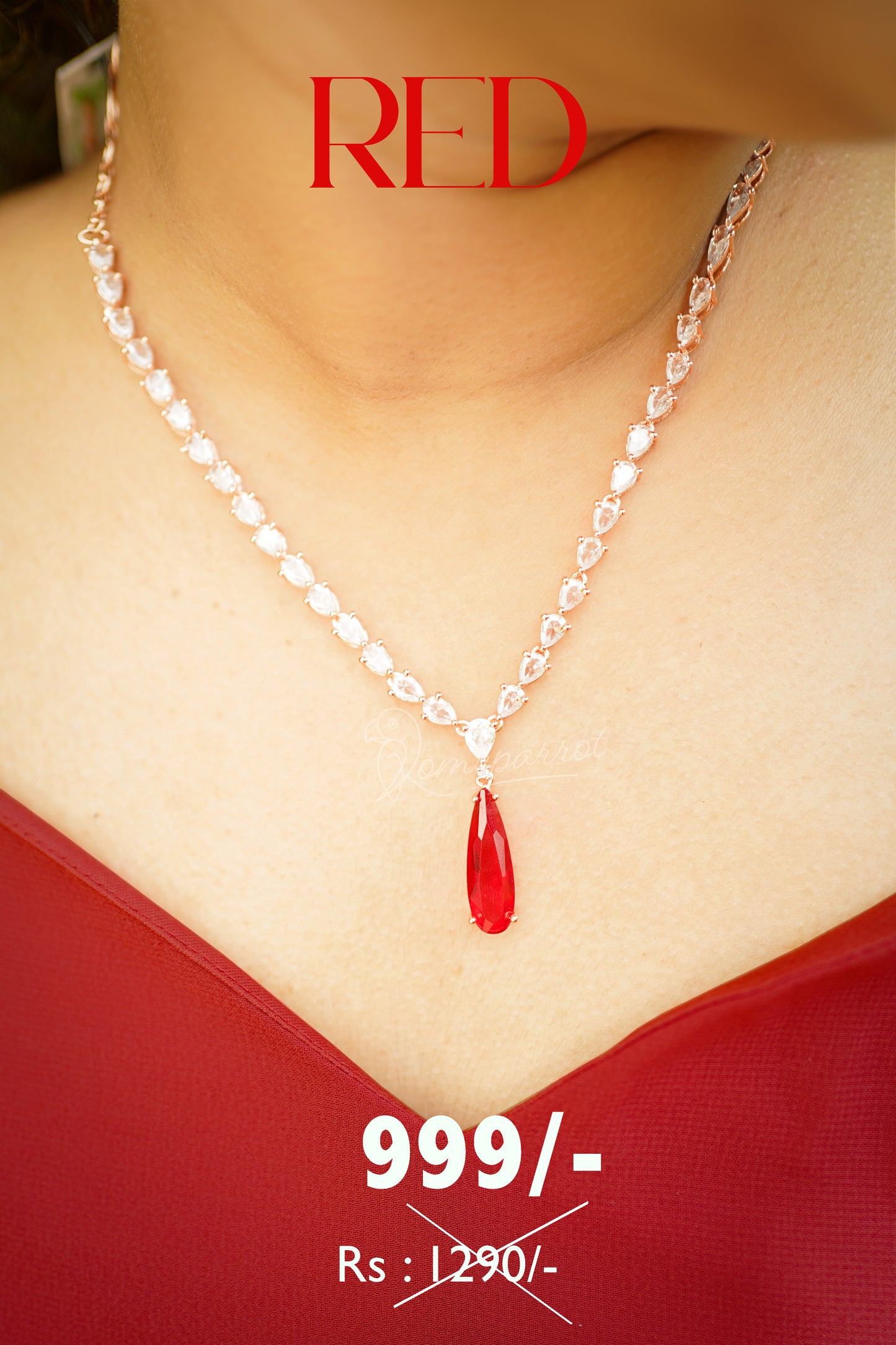 Rose Gold Necklace Set