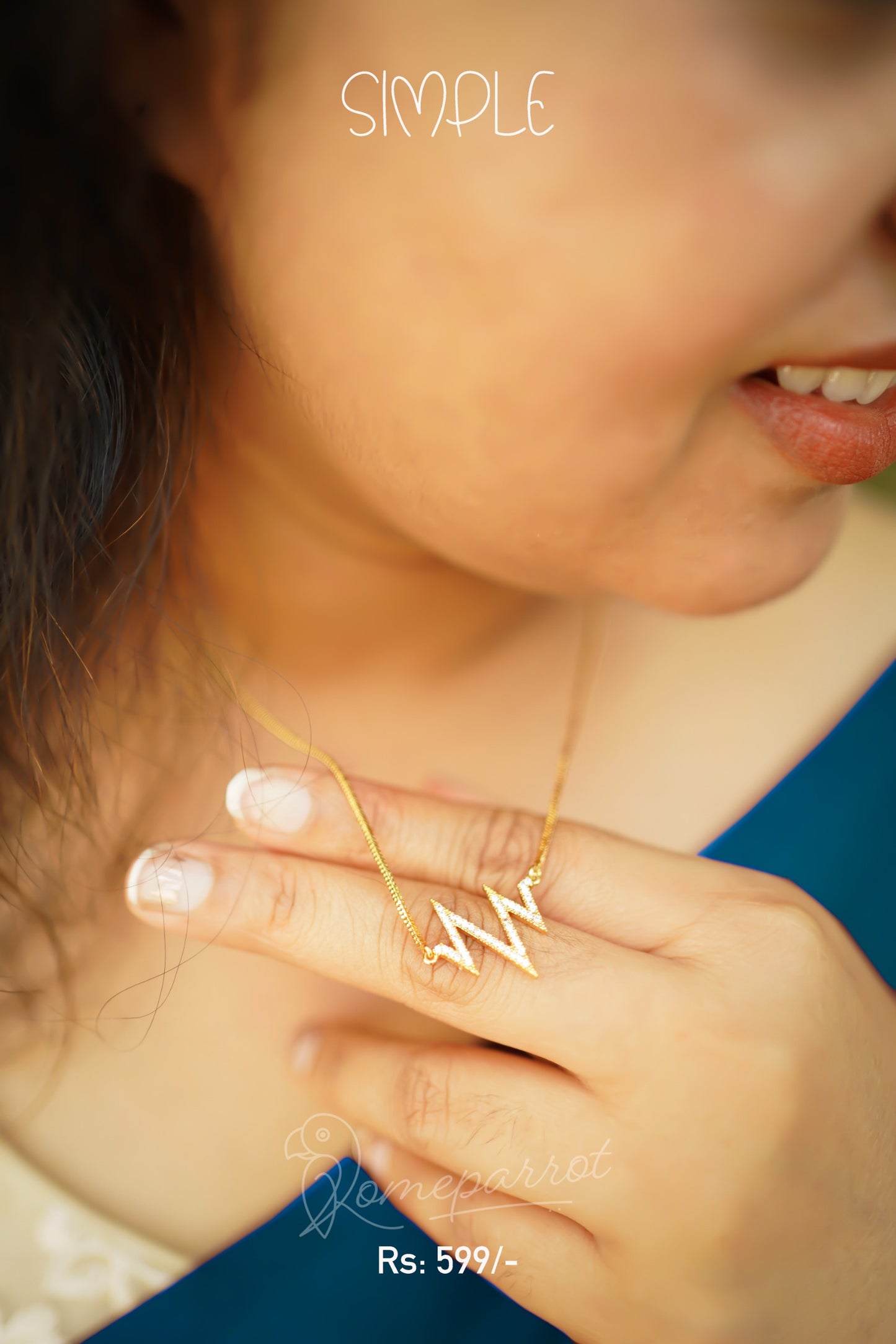 Plated Simple thunder necklace