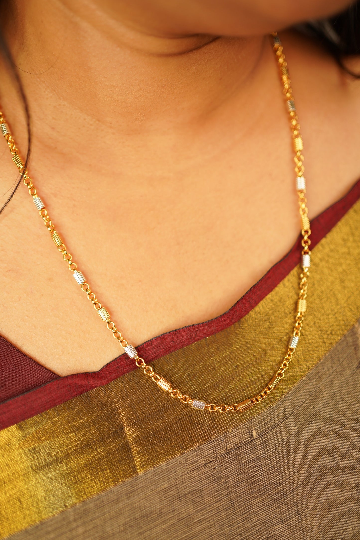 White gold simple 8 pidi chain