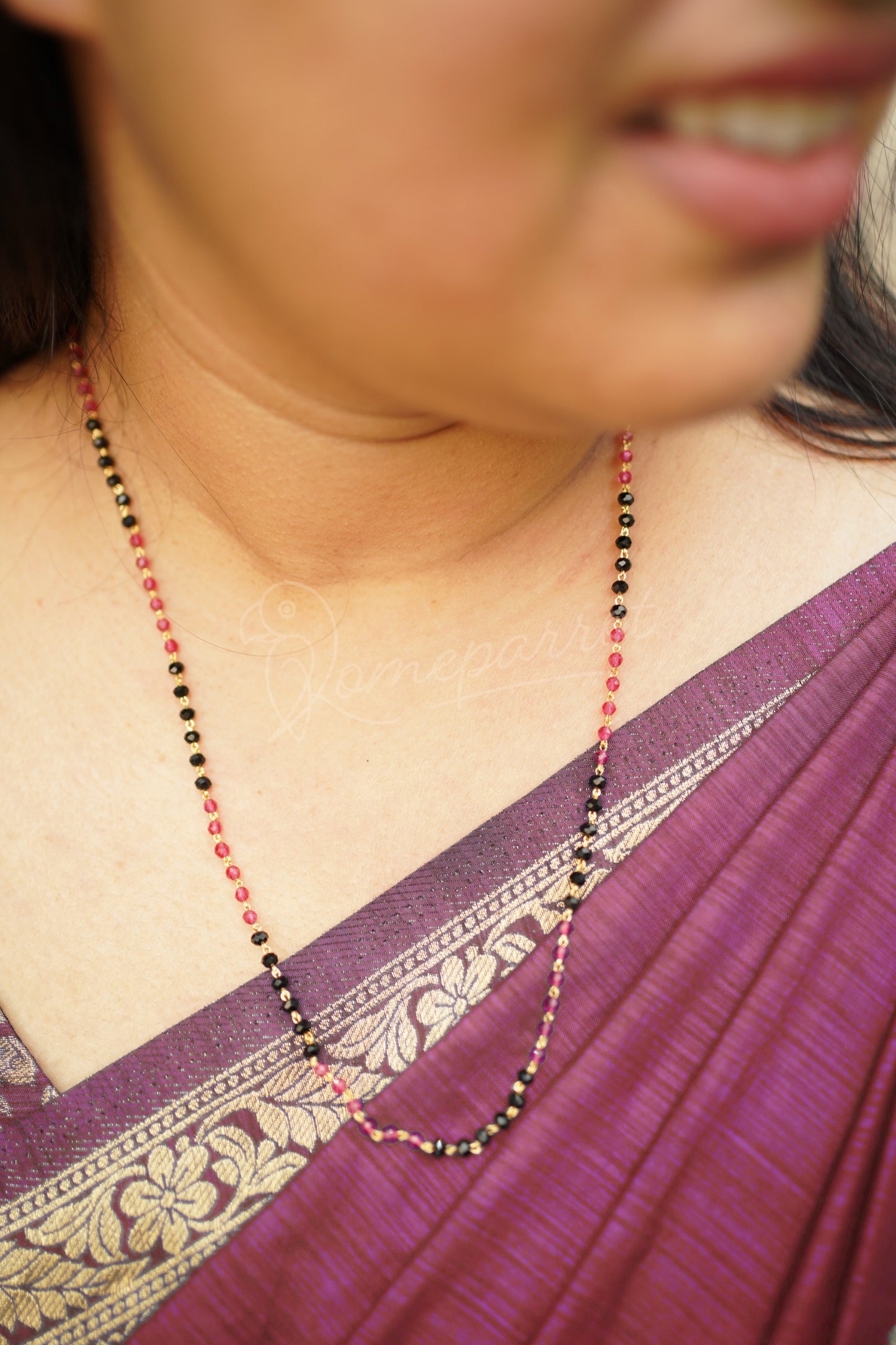 Multicolour beaded long chain