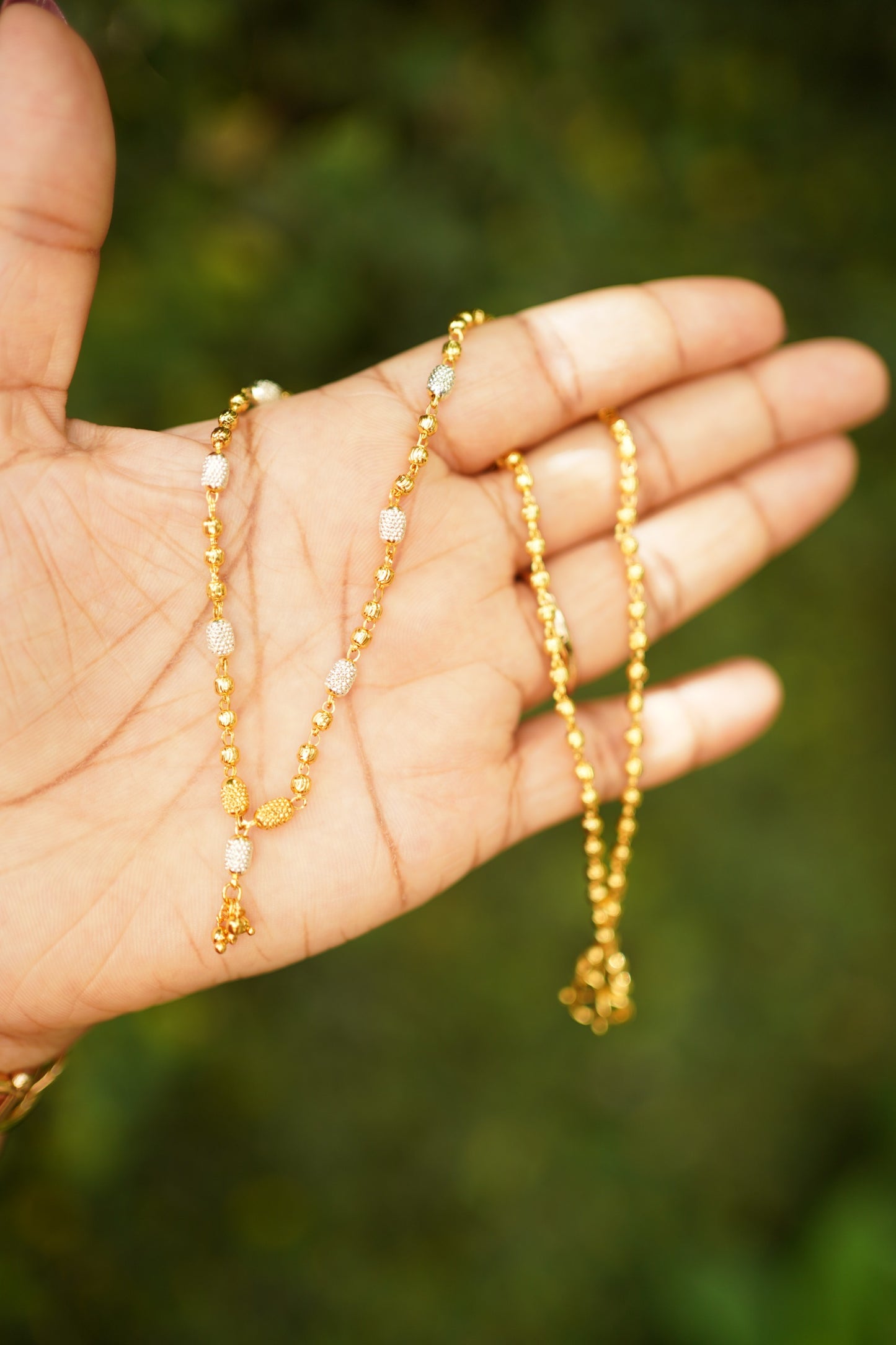 White gold plated chain