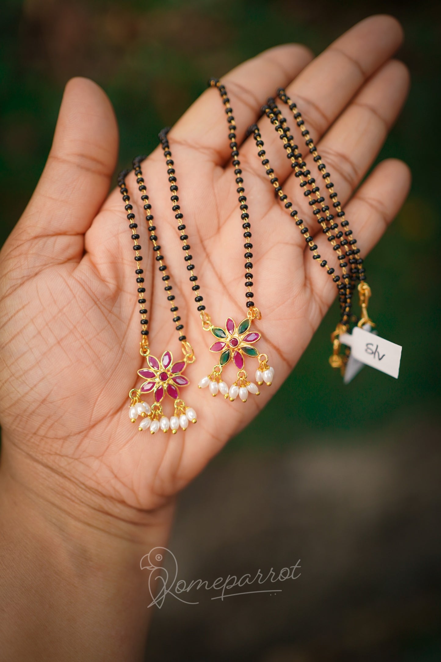 Short Mangalsutra with Floral locket