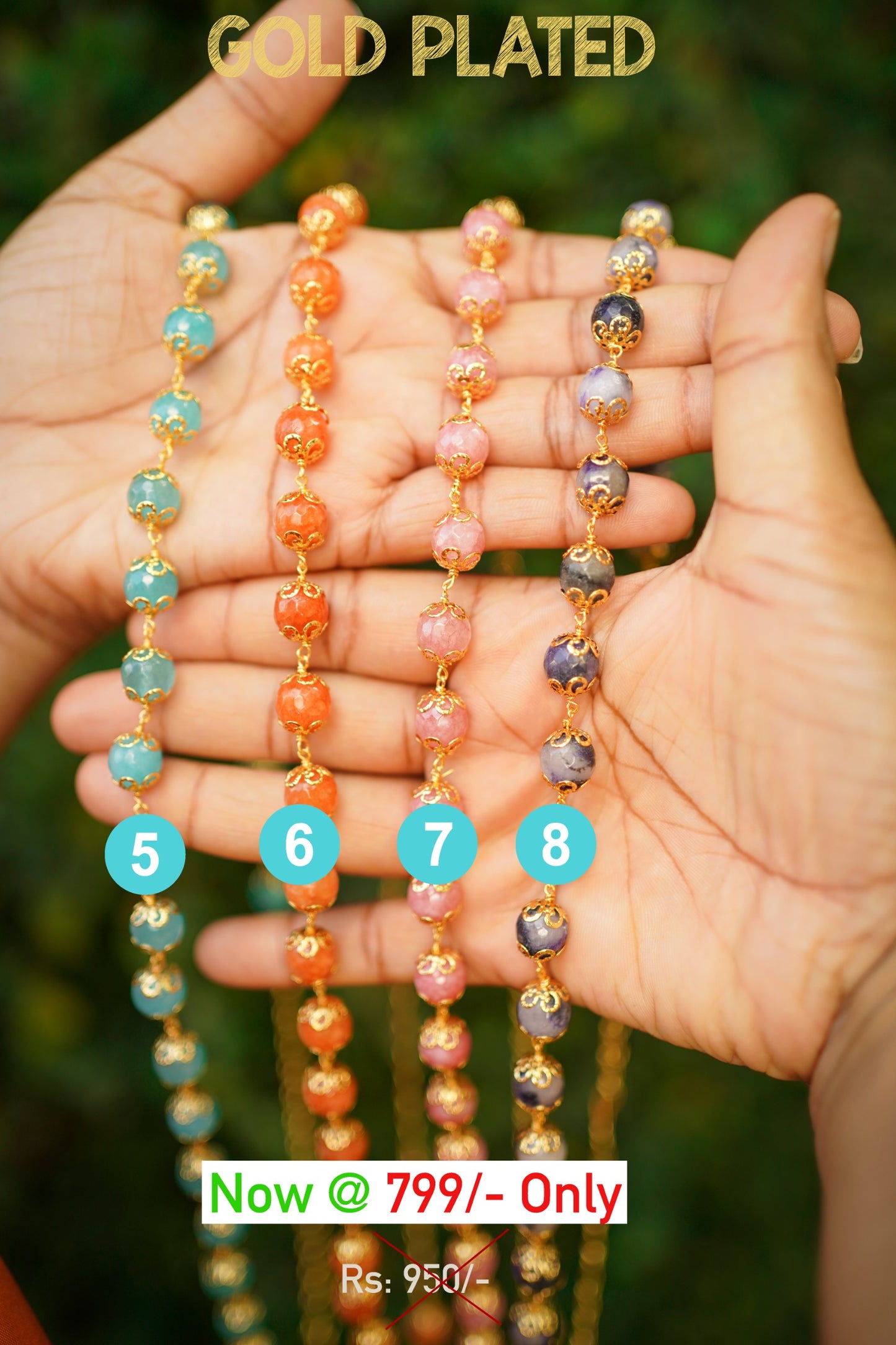 Long Stone Beaded Shades Maala