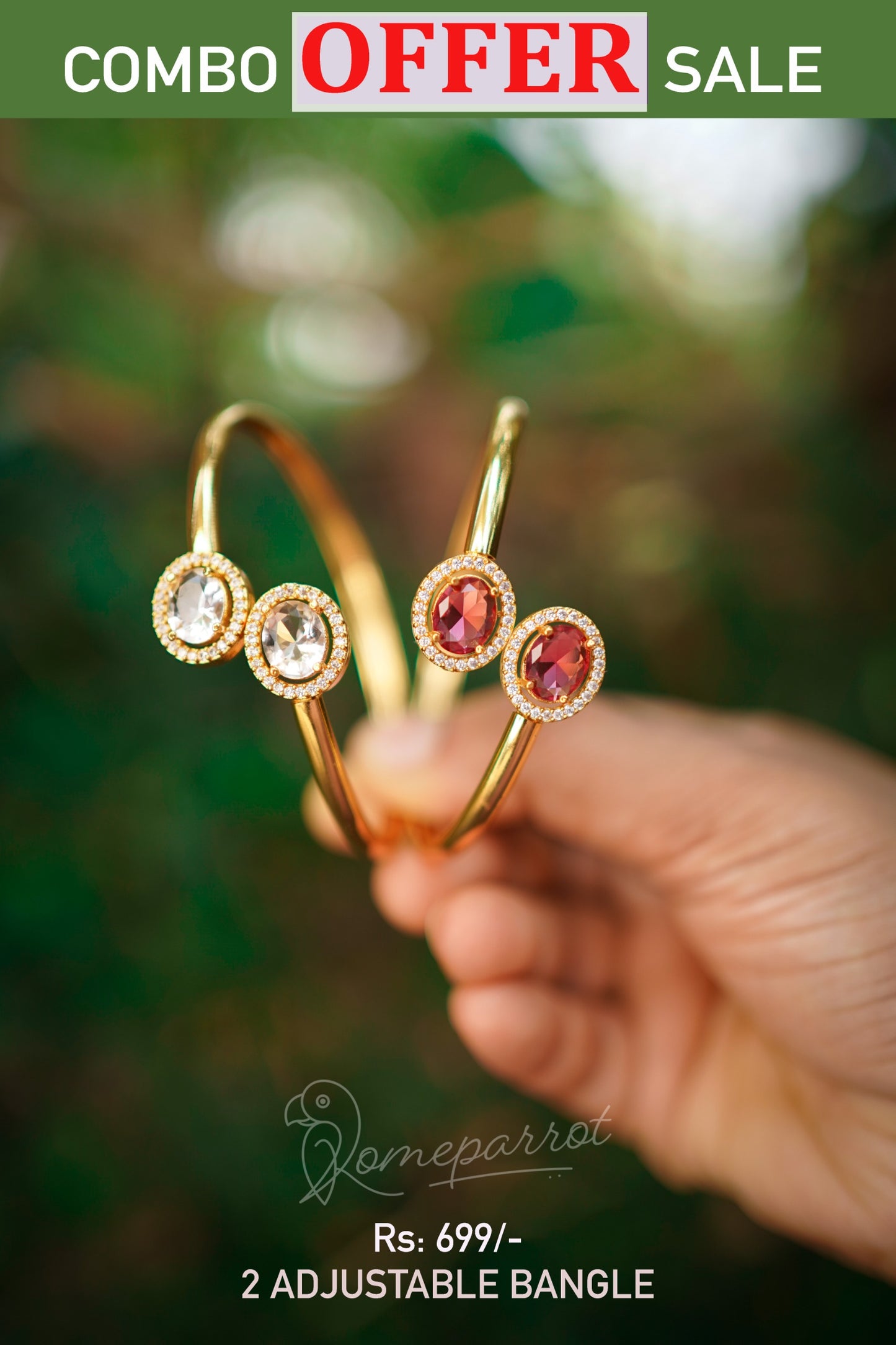 Free Size AD Bangles