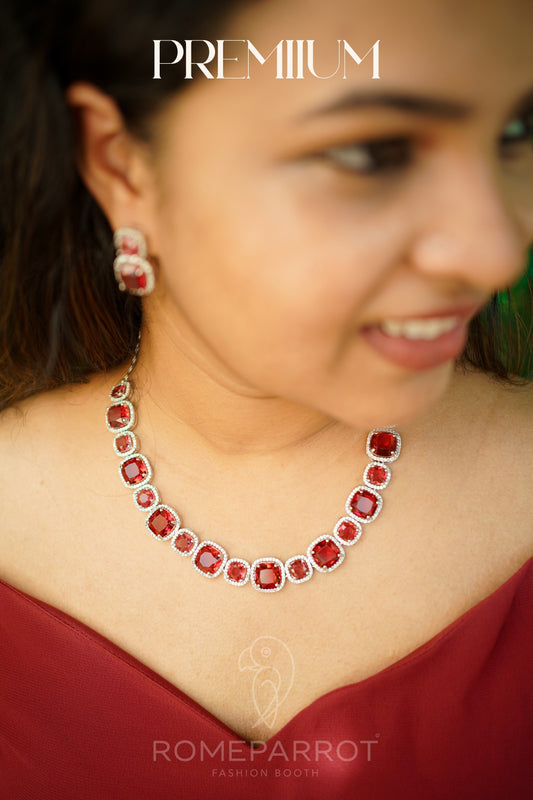 AD Necklace Cherry Red Premium Necklace