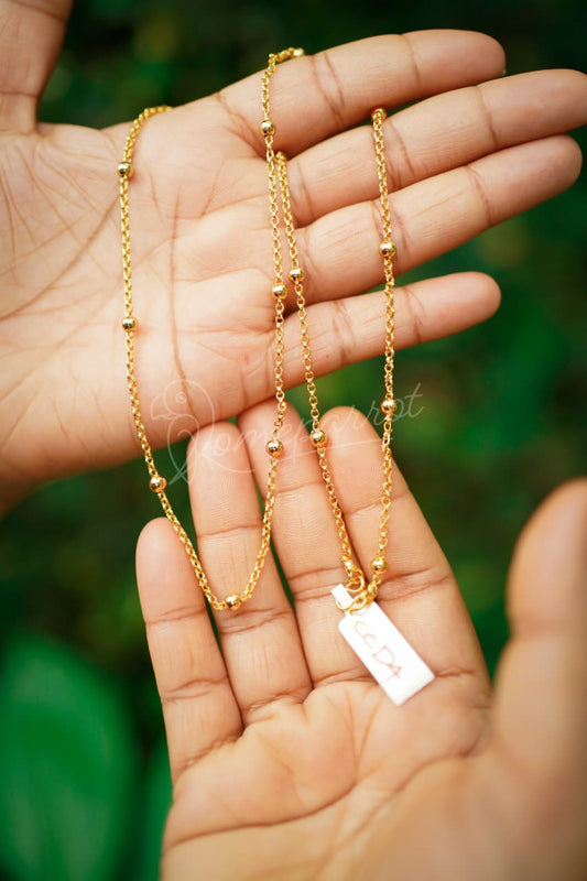Simple gold plated long chain