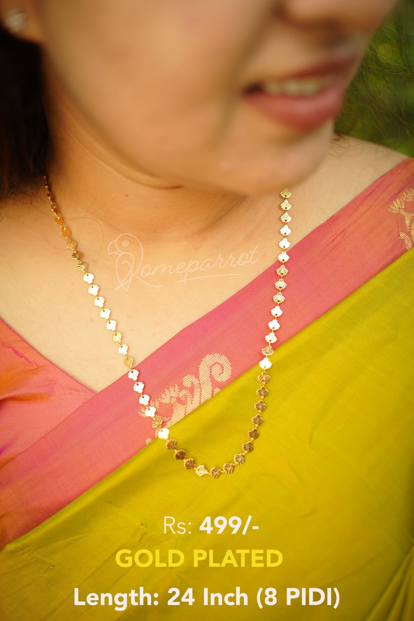 Gold Plated Simple Leaf Necklace