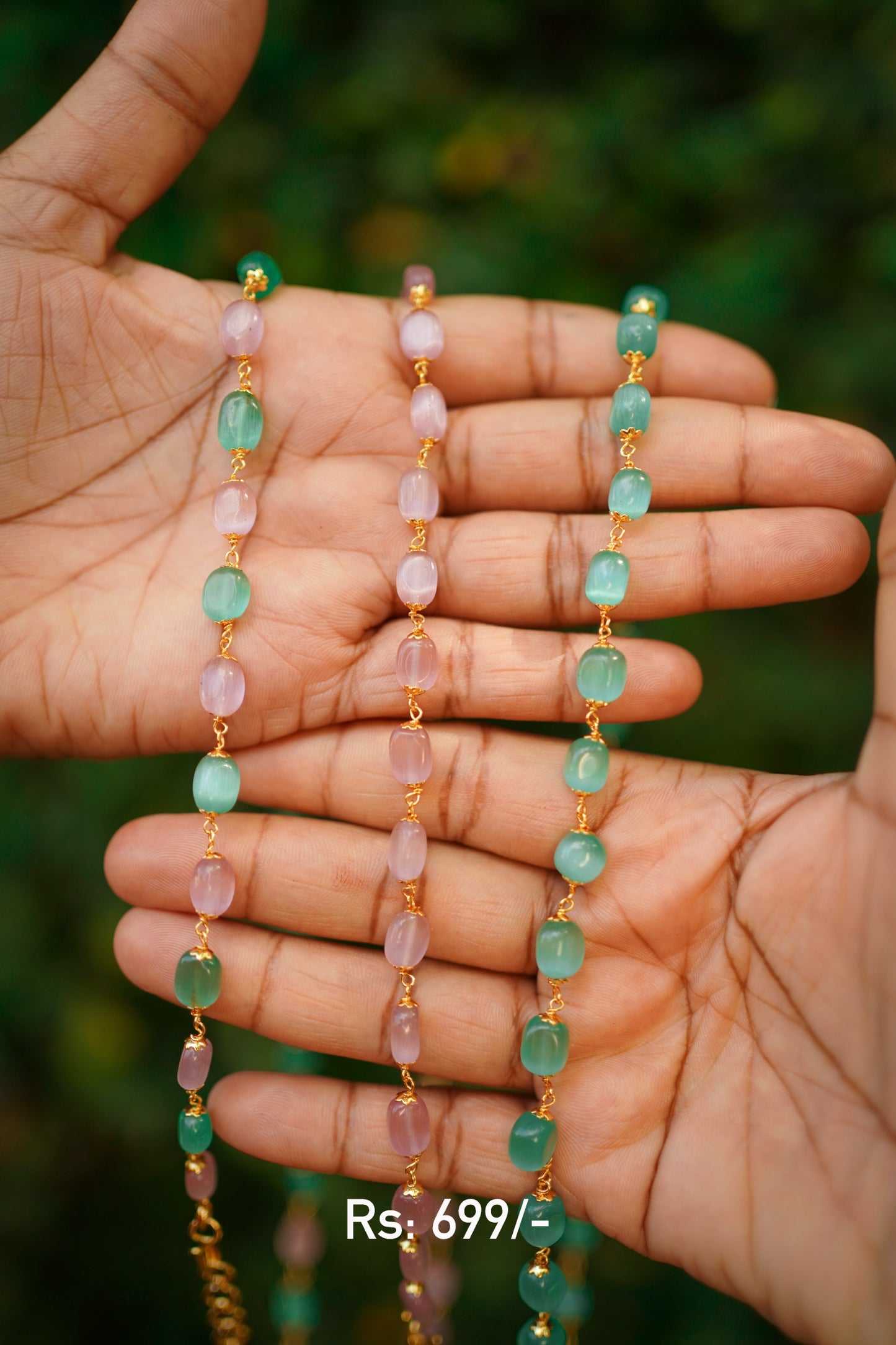 Fiesta Short Simple Stone Beaded Necklace