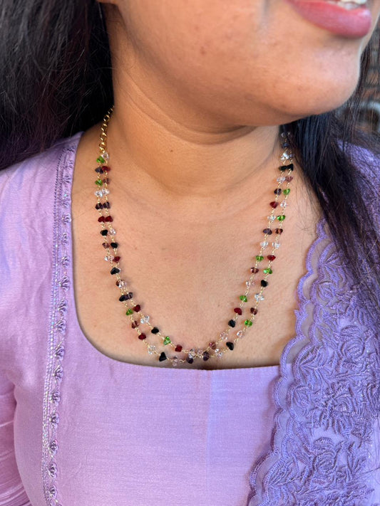 3d stone beaded chain