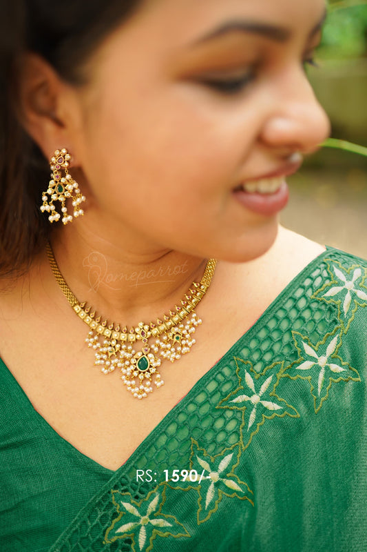 Premium Short Necklace Matte Finish