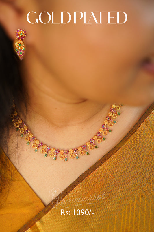 Gold Plated Necklace Set