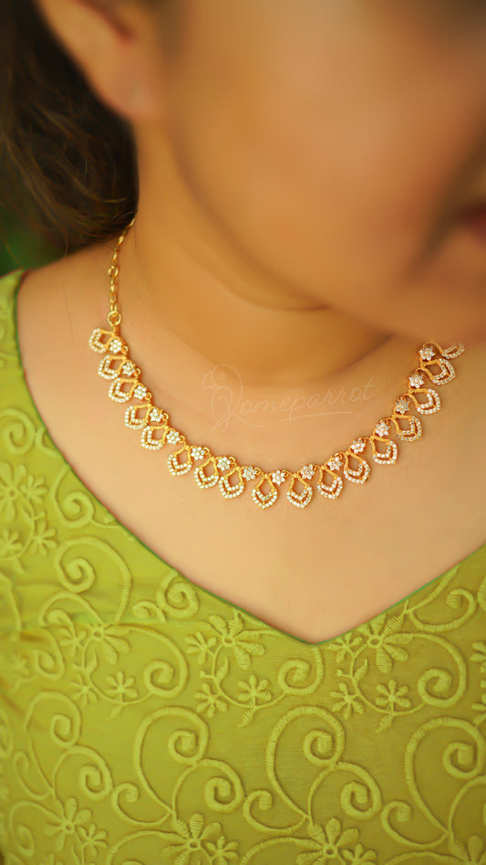 Gold Plated Short Necklace
