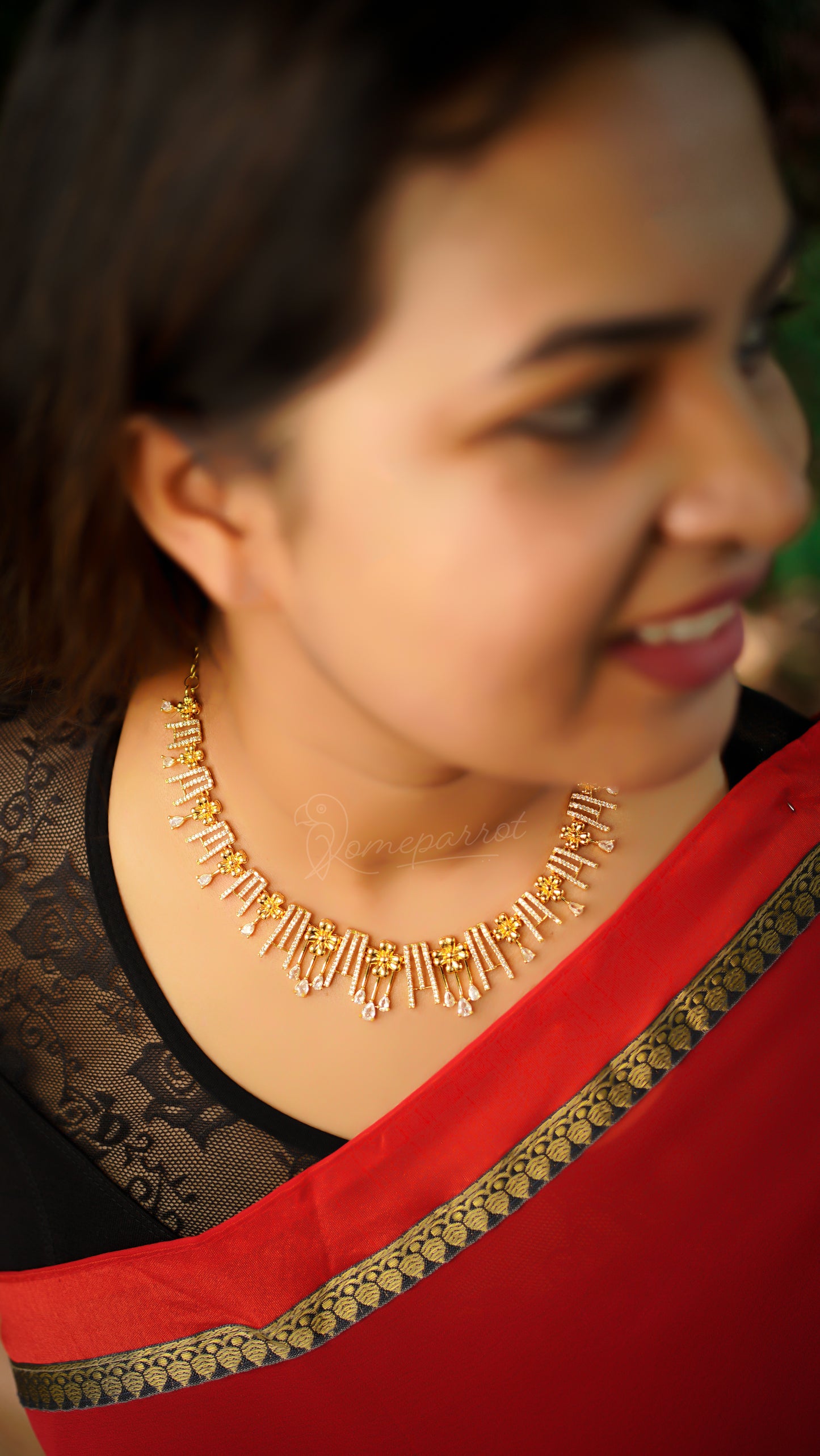 Plated Full White Stone Necklace