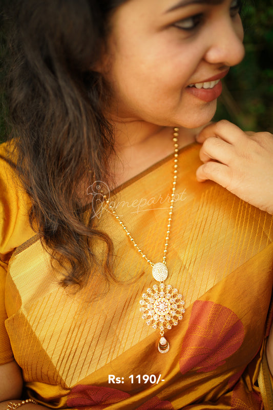 Long Gold Plated Pendent with Chain
