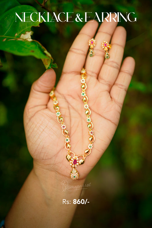Gold Plated Necklace Set