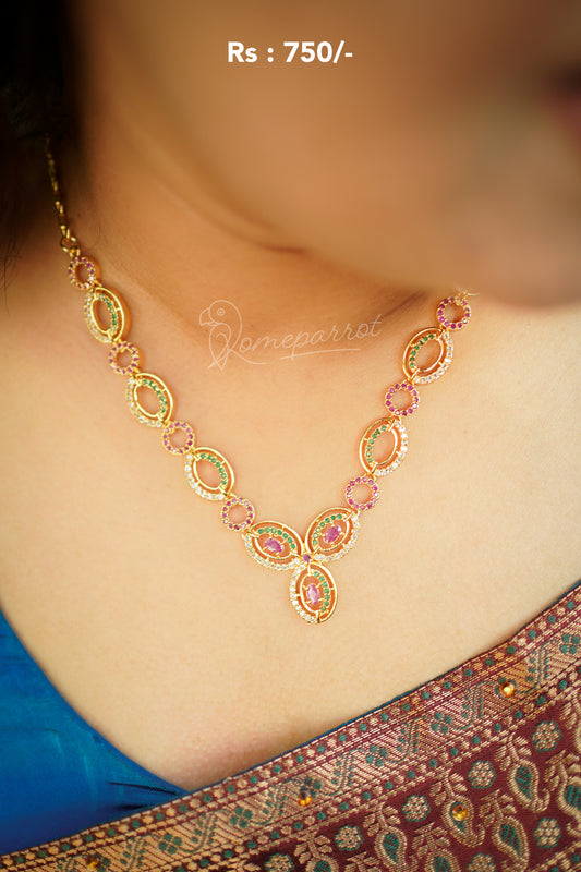 Gold Plated Short Necklace