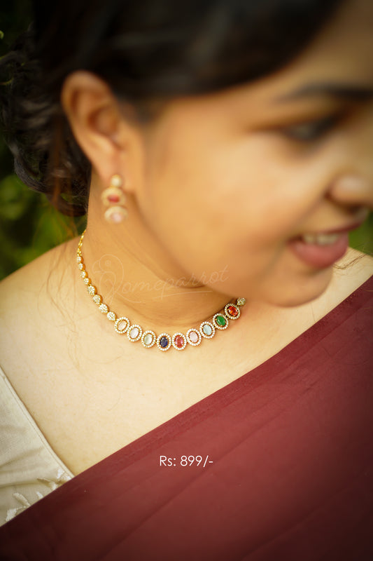 Multi- color matte finish choker set