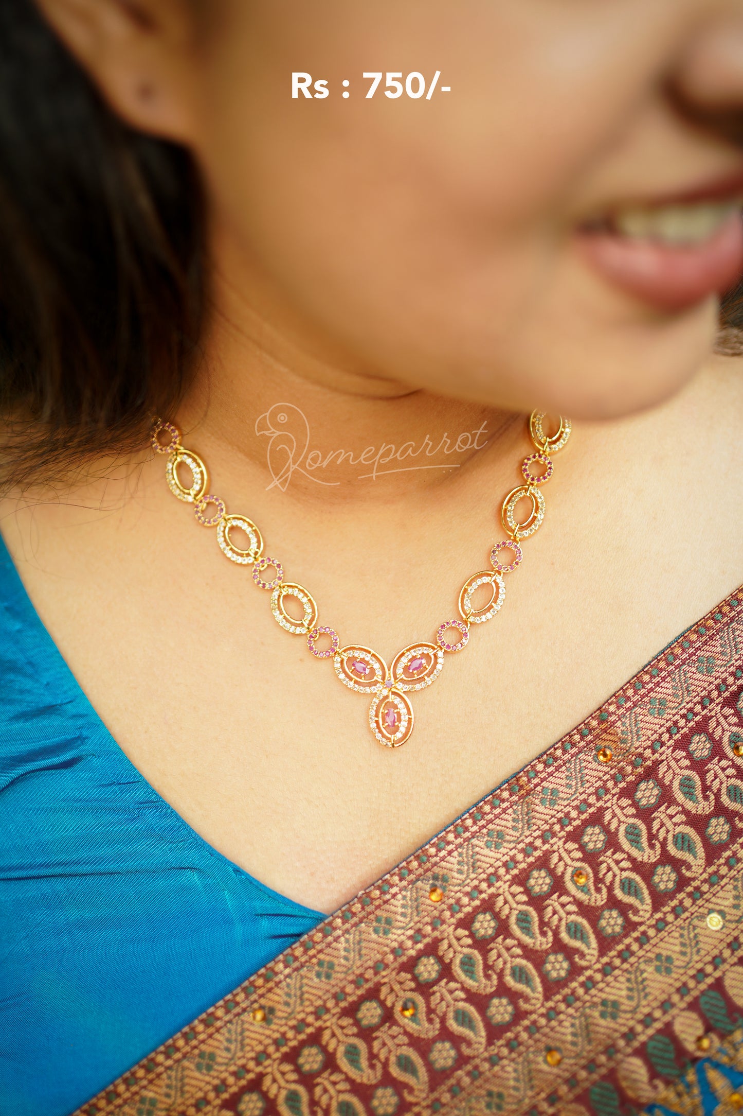 Gold Plated Short Necklace