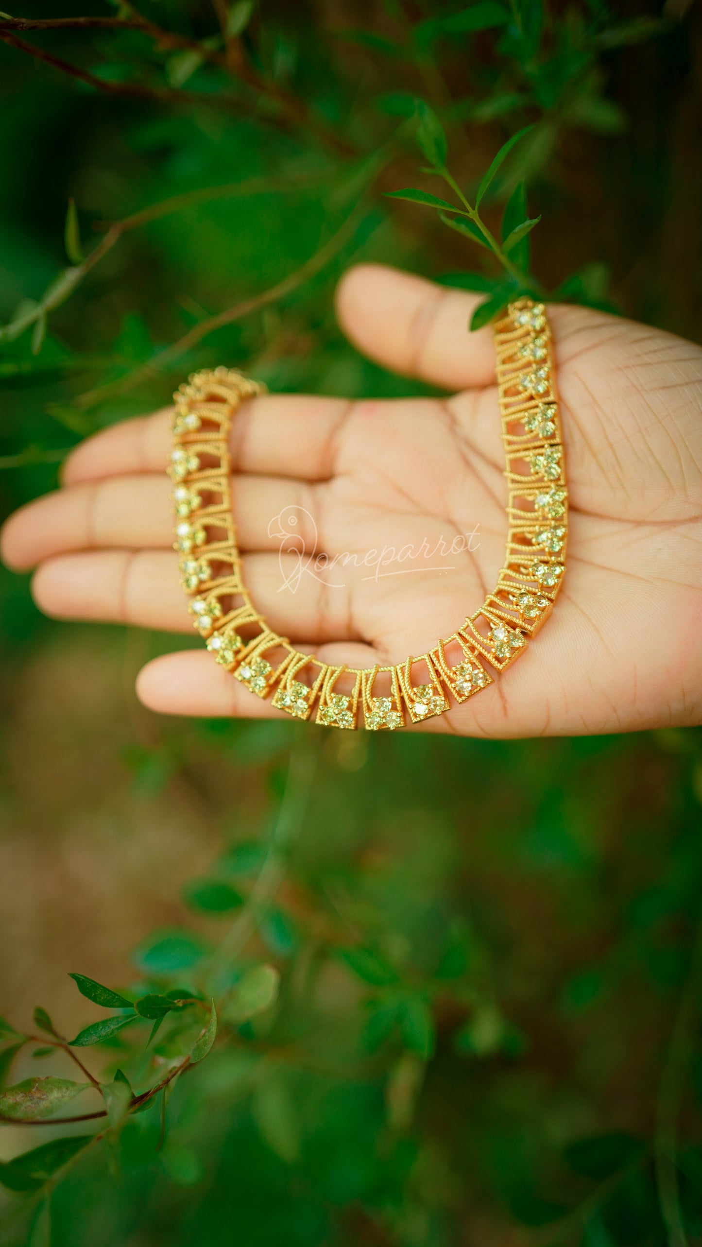 Gold Plated Short Necklace without earring