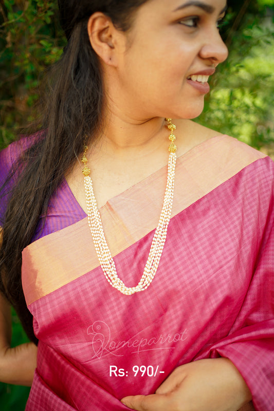 Long Multi layer pearl necklace