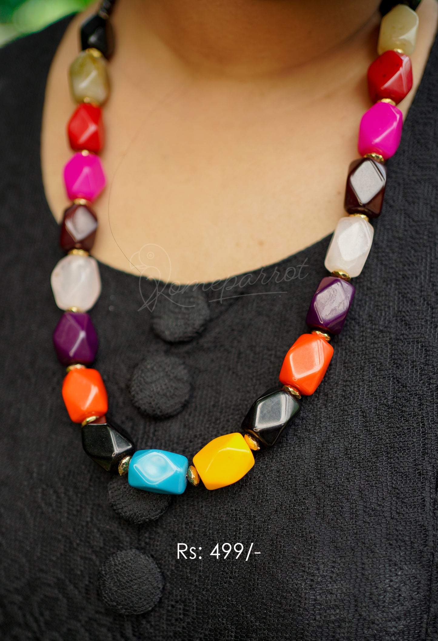 Big Pearl Stone Necklace