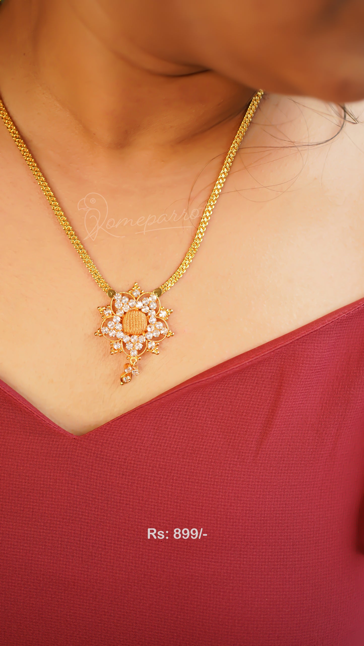 Gold Plated Short Necklace