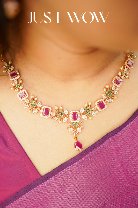 Premium Multicolour Matte Finish Necklace Set