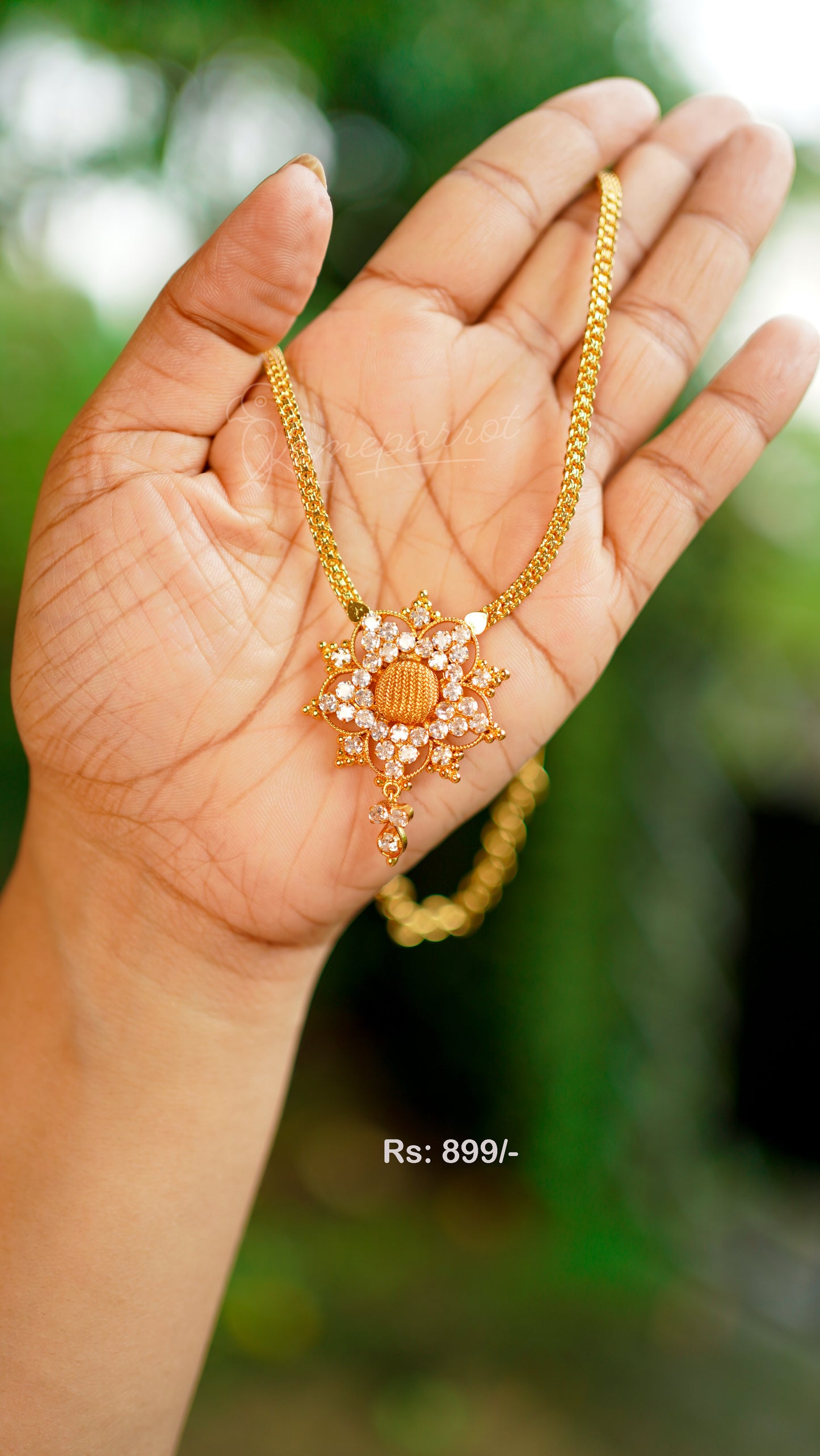 Gold Plated Short Necklace