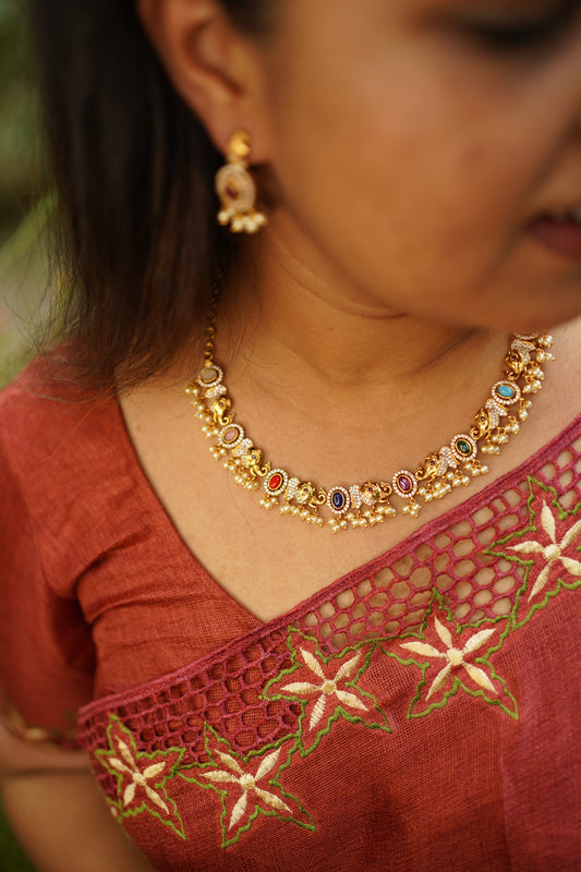 Multi color Necklace Set