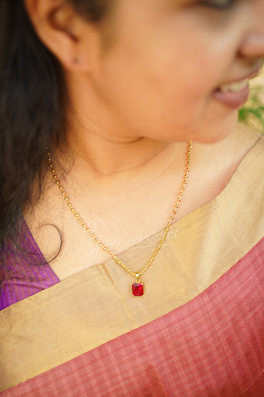 Short Plated Chain with Pendent
